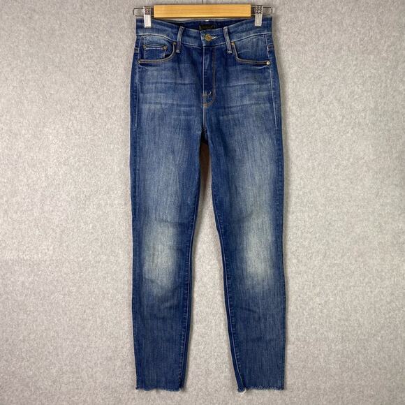 Mother Jeans Womens 24 High Waisted Looker Ankle Fray in Not Rough Enough - Picture 1 of 12